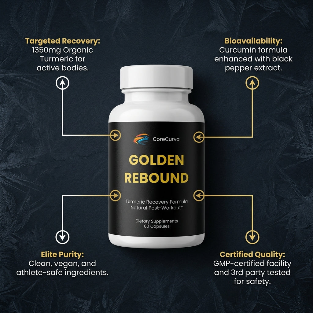 Golden Rebound – Organic Turmeric & Black Pepper Capsules | 1350 mg, 95% Curcuminoids
