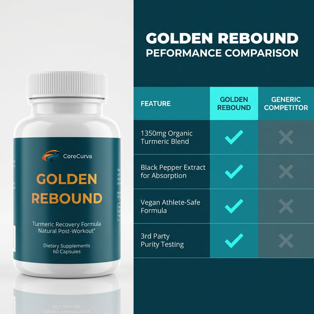 Golden Rebound – Organic Turmeric & Black Pepper Capsules | 1350 mg, 95% Curcuminoids